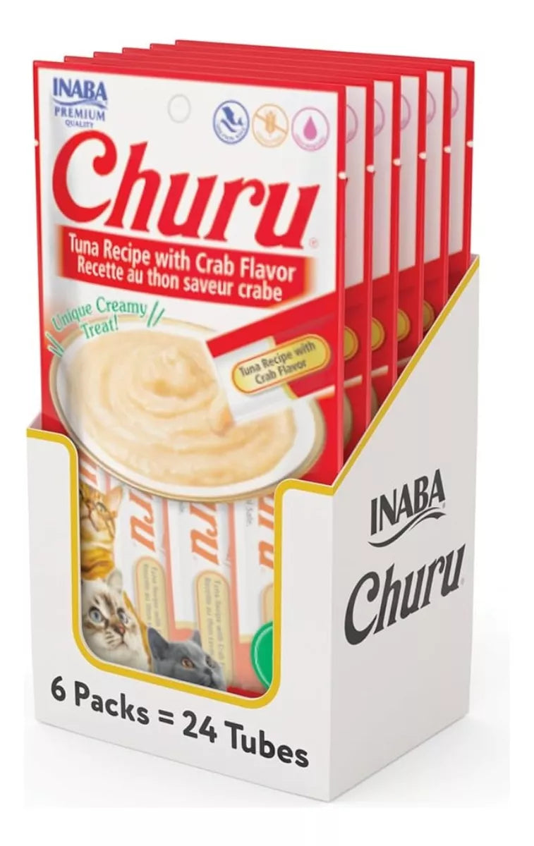 Churu para Gato Premio Atún y Cangrejo - Caja con 6 Bolsas Churu para Gato Premio Atún y Cangrejo - Caja con 6 Bolsas